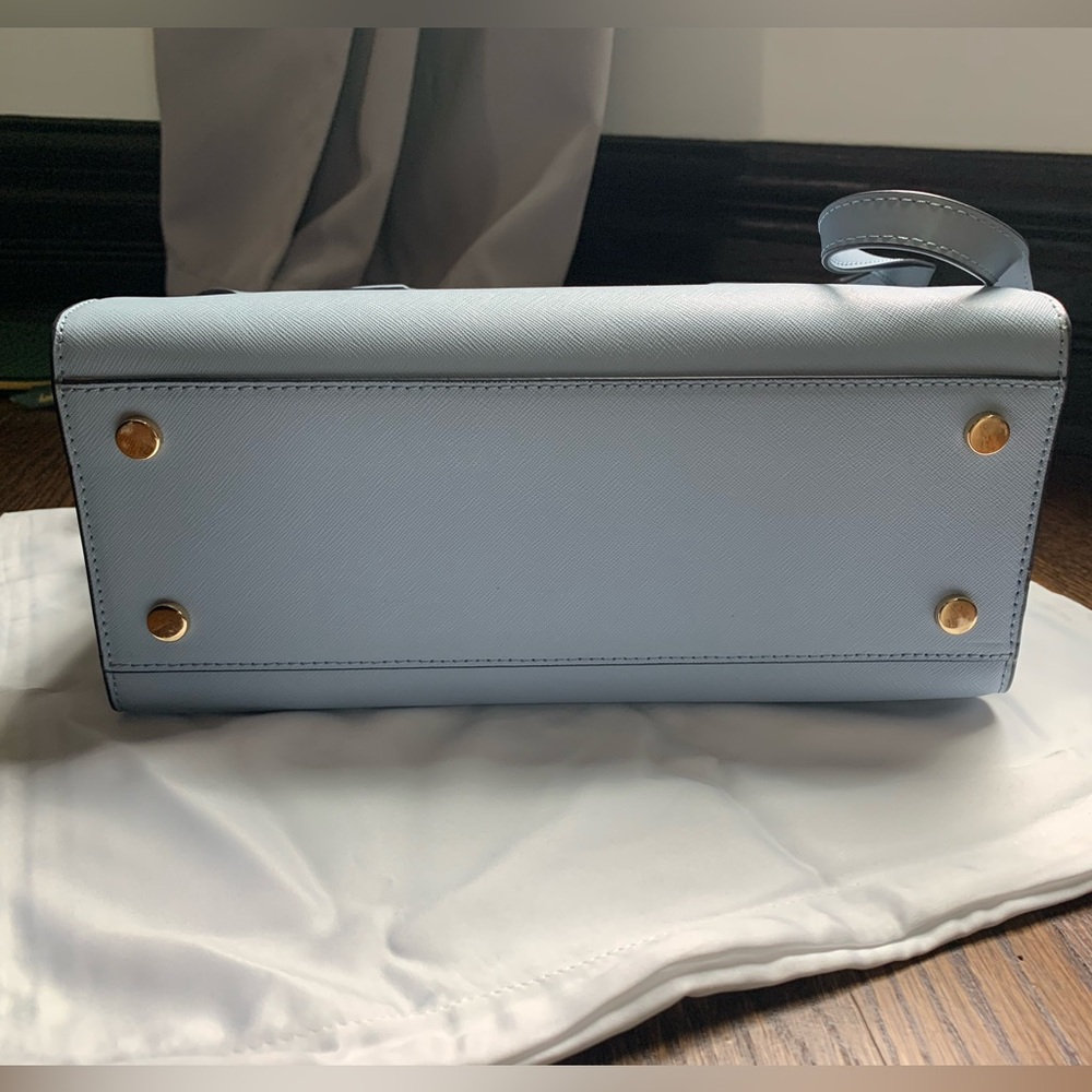 Michael Kors Blue Satchel with Gold Hardware - Picture 4 of 11